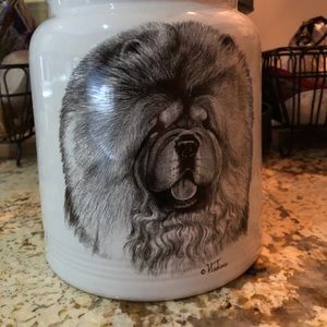 Chow chow dog treat jar